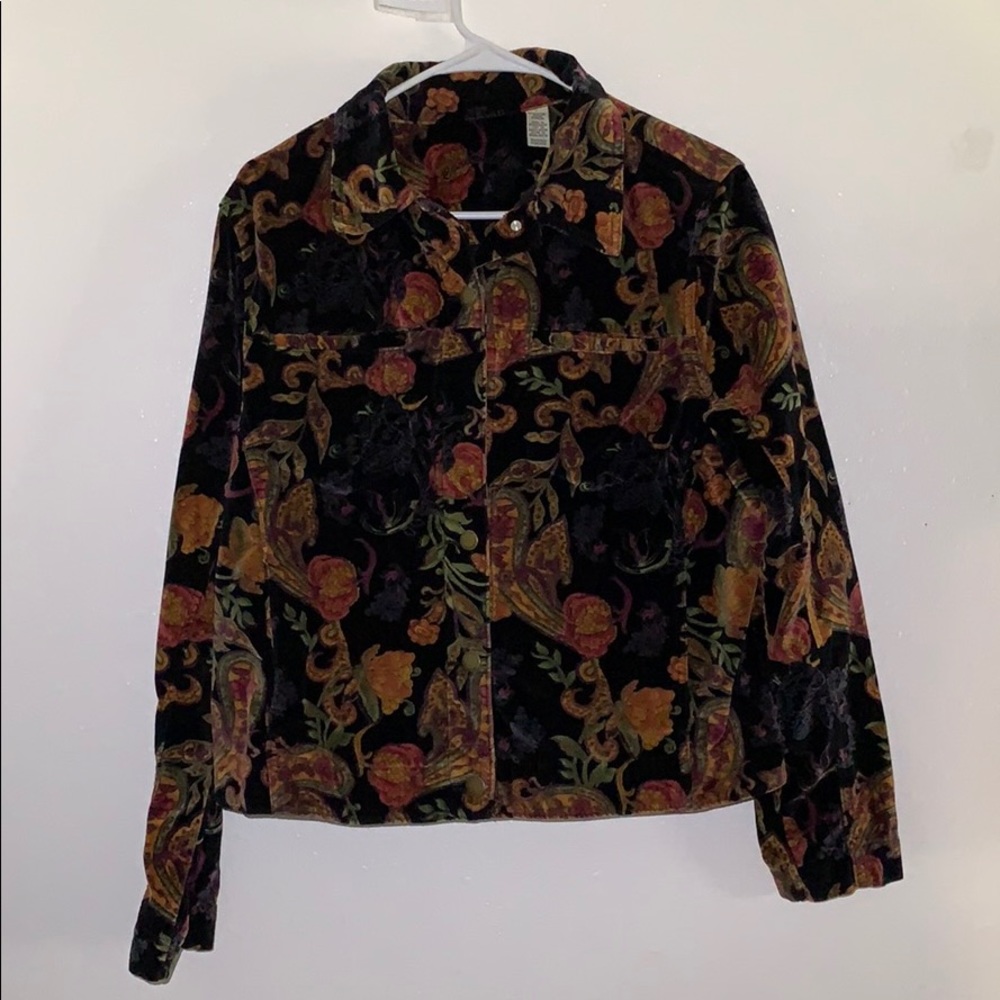 Funky Multiple Colored Button Down Jacket